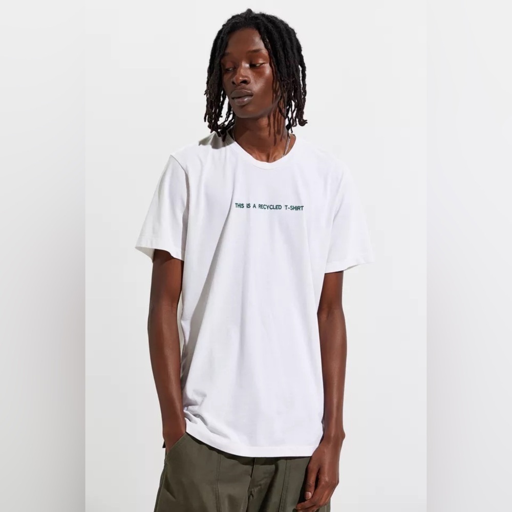 NWT Urban Outfitters Recycle Care Label Embroidered Graphic Tee sz L